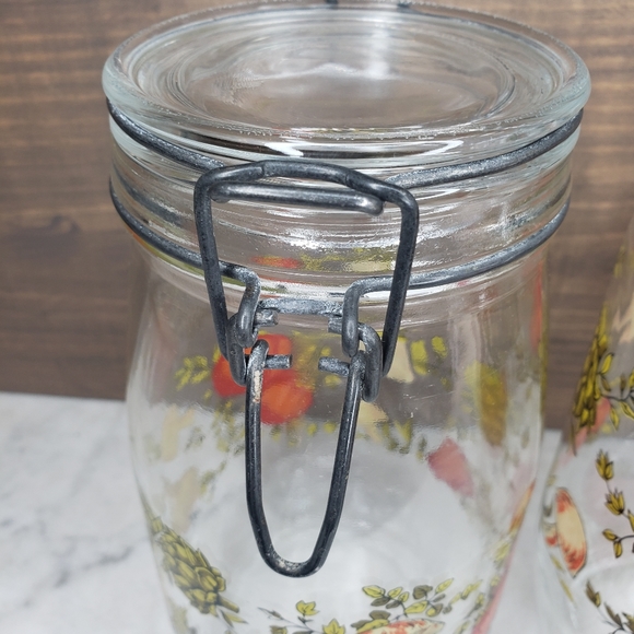 Vintage spice of life MCM glass canister set 2L and 1.5L latch top 🍄 - Picture 10 of 15